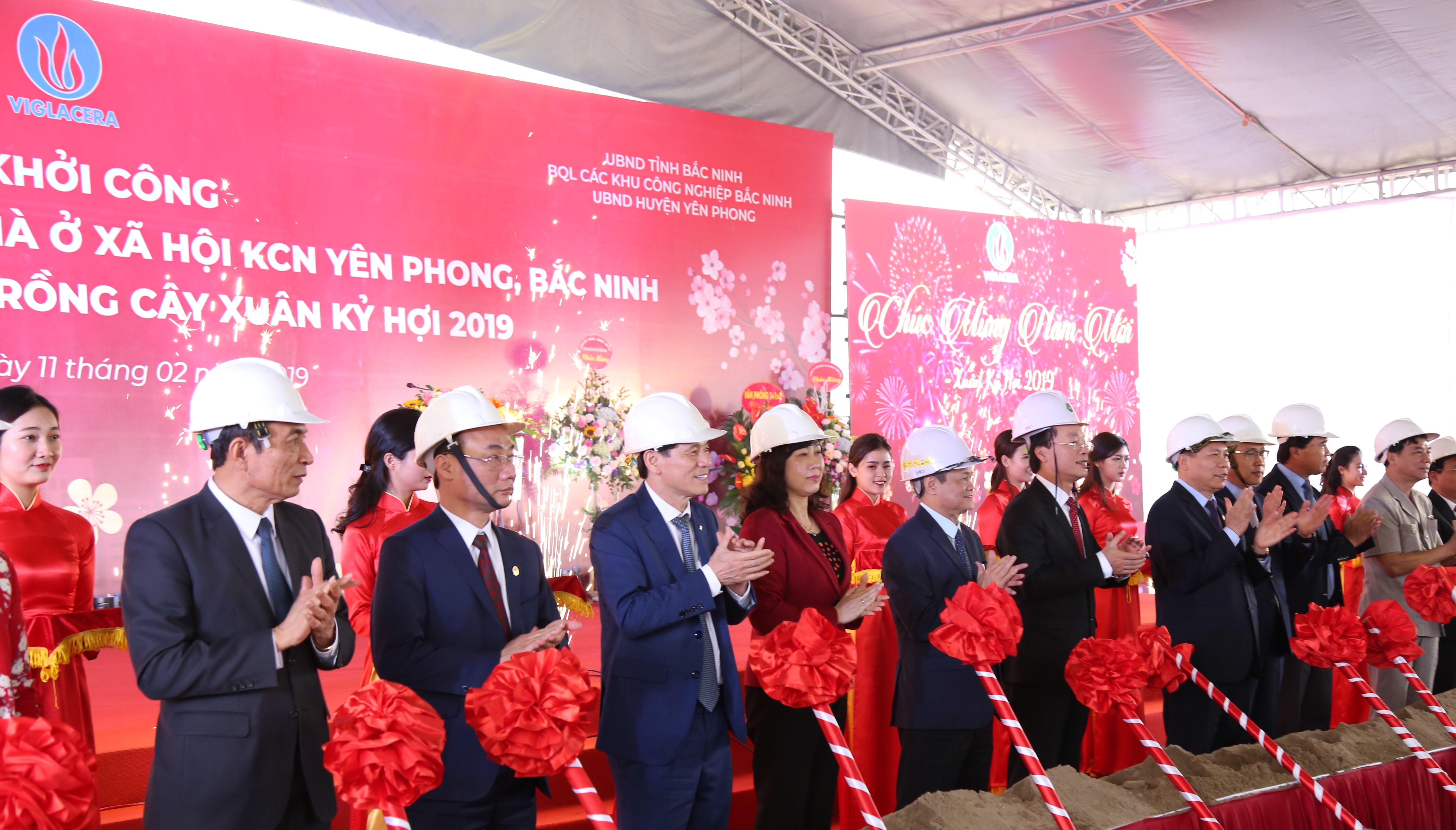 Viglacera hold the groundbreaking ceremony of the culture institution for social housing area in Yen Phong – Bac Ninh Industrial zone and activate the Tree planting festival in the Year of the Pig 2019